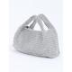 Per donna Clutch Borsa da Sera Polsiera Materiali Gretel Feste San Valentino Ricevimento di matrimonio Strass Leggero Tinta unica Argento