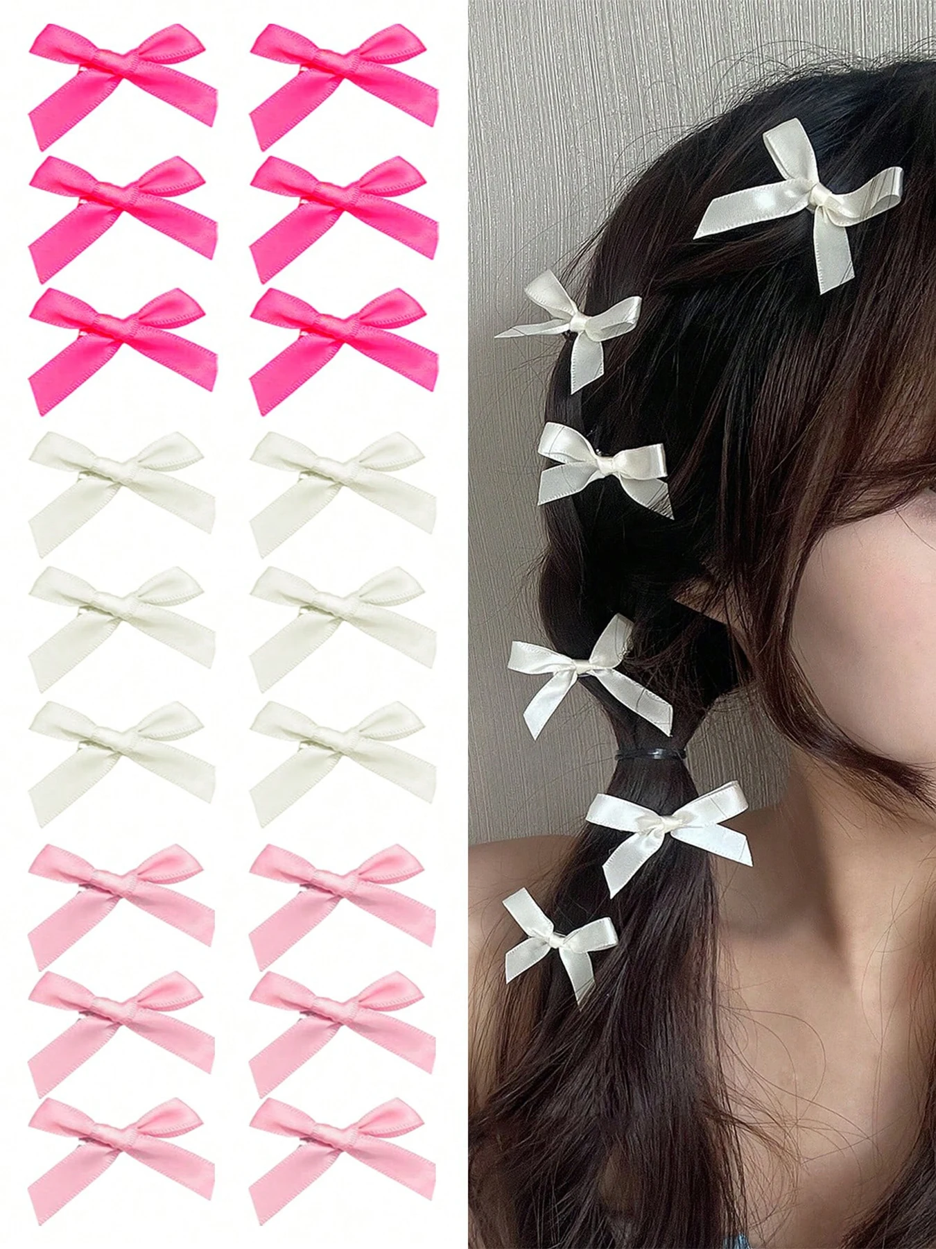 6/18/30 Stück verschiedene Damenmode Band Schleife Haarspangen Haarspangen Spitze Elegant Ballett Schmetterling Y2K Girly Haarschmuck Image