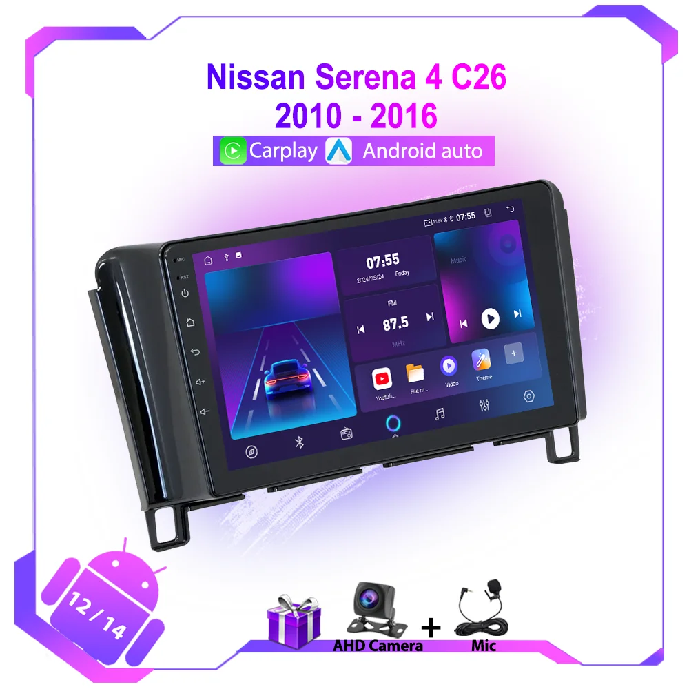 Android Autoradio für Nissan Serena 4 C26 2013-2017 Multimedia-Video-Player WLAN-Navigation GPS Stereo Audio Carplay Head Unit Image