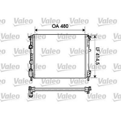 Valeo Kühler, Motorkühlung [Hersteller-Nr. 732621] für Dacia, Nissan, Renault Image
