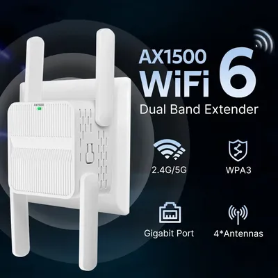 5 GHz AX1600 WiFi 6 Repeater Extender Signal Booster Dual Band 2,4 G/5 GHz Wi-Fi Signal Verstärker Long Range Netzwerk Einfache Set
