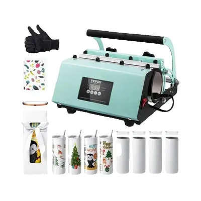 SucceBuy Tumbler Heat Press Machine und Sublimation Tumblers Tumbler Press Set mit 8 Stück 20OZ Blank Tumblers Mug Press Cup Press