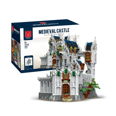 8603PCS Kid Bausteine Spielzeug MOC Bau Mittelalterlichen Burg Street View Modell Spielzeug für Kinder Weihnachten Geschenk Sets Image