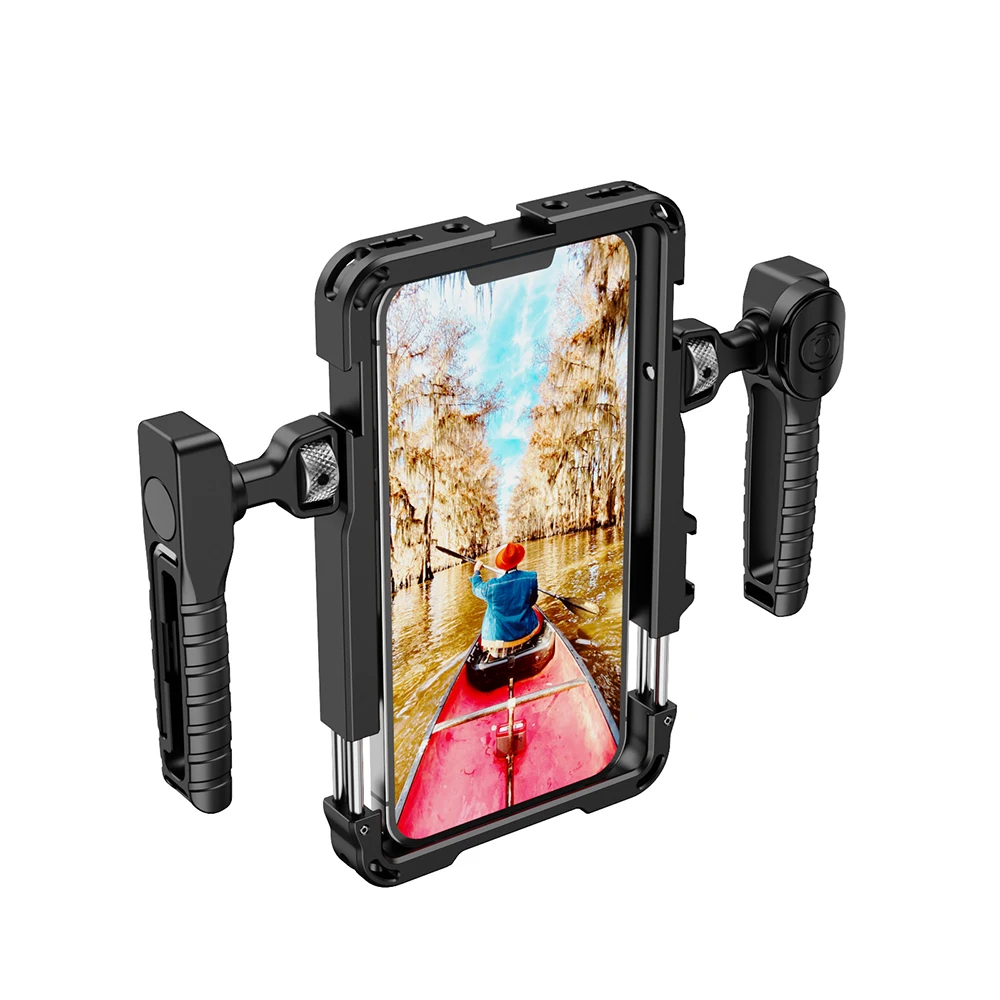 Smartphone-Käfig mit Bluetooth für iPhone 16 15 14 13 X XR XS Max Mini/Pro/Pro Max Smartphone-Griff Telefon Vlog Video