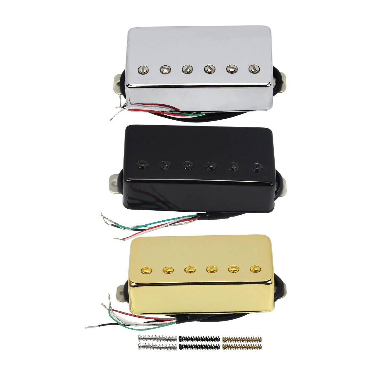 FLEOR Keramikmagnet LP Gitarre Humbucker Pickup 4-Draht Metallabdeckung E-Gitarre Pickup Image