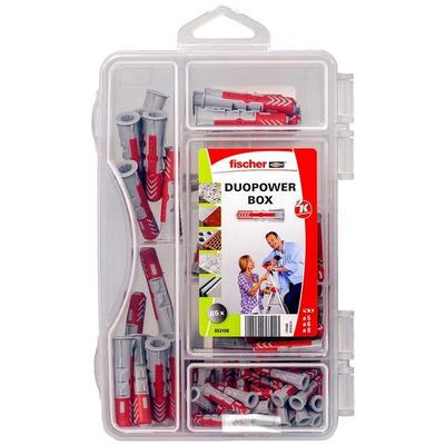 fischer Universaldübel-Sortiment »DuoPower-Box mini 2K« 85 Stück grau