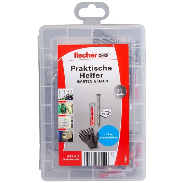 fischer Dübel- und Schrauben-Sortiment »Praktische Helfer - Garten« 71 Stück Image