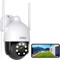 2K Telecamera Wi-Fi Esterno Visione Notturna a Colori, 3MP Telecamera WiFi 360° IP65, Rilevamento