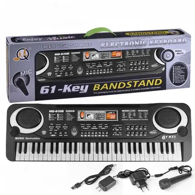 31/61 Keys Children Electronic Keyboard Piano with Microphone Beginner Musical Instrument Organ