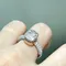 10.6mm S925 Ring Silver and Rose Gold Metal Honeycomb Style Inlay Zircon Rings For Women Fine