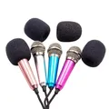 Microfono da Studio Stereo portatile da 3.5mm KTV Karaoke Mini microfono per Smart Phone Laptop PC microfono Audio portatile da tavolo