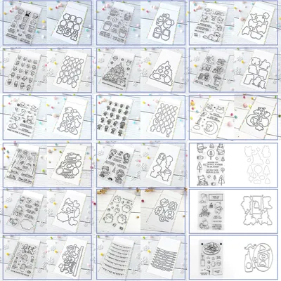 Best Gift Ever Clear Stamps and Cutting Dies Holiday Word Banners Rubber Stamps For DIY Scrapbooking Decoration Paper Craft Albu