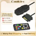 Coolcirc Controller ARGB 5V 3pin A SATA Alimentatore Mini Controller RGB Hub 3PIN Per Computer CPU Case Ventola Luce LED Radiatore