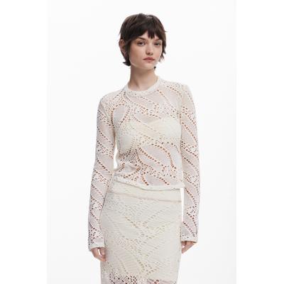 Long sleeve crochet T-shirt