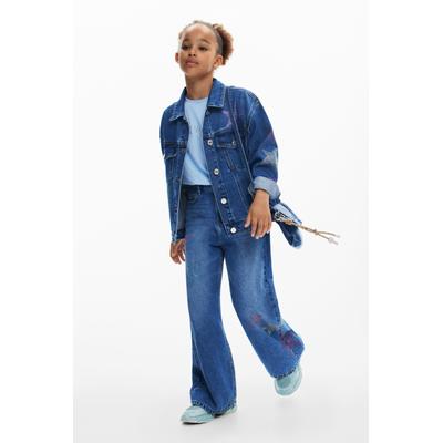 Denim jacket with strass