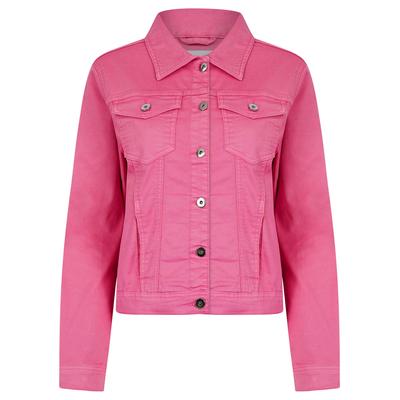 Coats / Jackets Feather Women's Stretch Cotton Denim Jacket in Pink Cosmos - Amara Reya / 10 - Tokyo Laundry