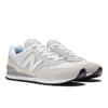 Sneaker NEW BALANCE "ML574 Core", Gr. 46,5, beige (hellbeige, weiß), Leder, Textil, sportlich, Schuhe