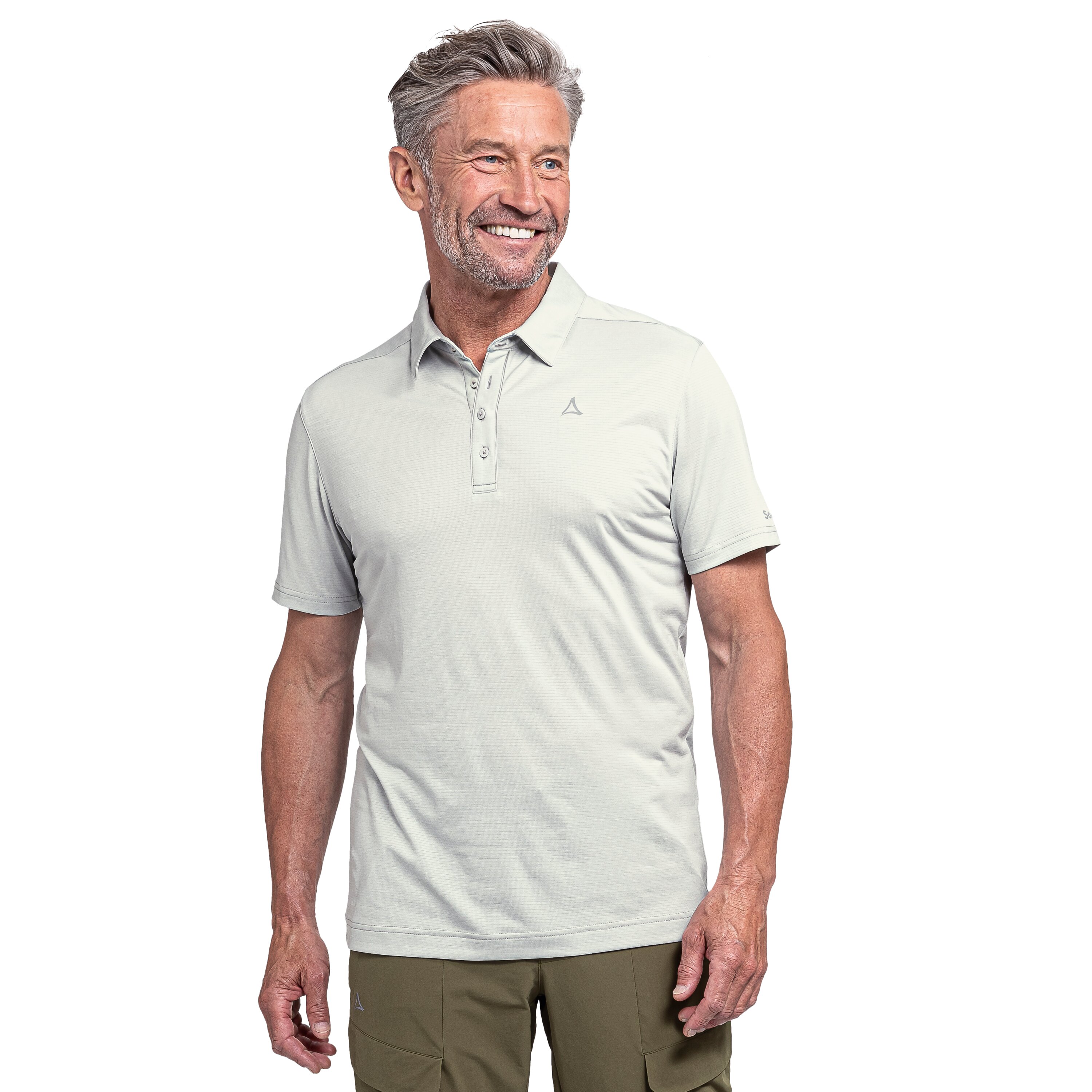 Poloshirt SCHÖFFEL "CIRC Polo Shirt Tauron M", Herren, Gr. 54, lila (gray violet), Obermaterial: 100% Polyester, normal, Shirts, sportliche Passform, für Trekking und Outdoor, sportlicher Stil