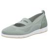 Riemchenballerina RIEKER, Damen, Gr. 37, grün (mint), Textil, Lederimitat, unifarben, casual, Schuhe, Schlupfschuh, Halbschuh, Slip-on Sneaker mit Gummizug