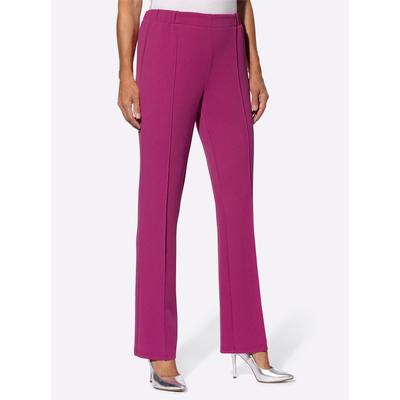 Schlupfhose CLASSIC BASICS, Damen, Gr. 50, Kurzgrößen, pink (magenta), 95% Polyester, 5% Elasthan, unifarben, lang, Hosen Image