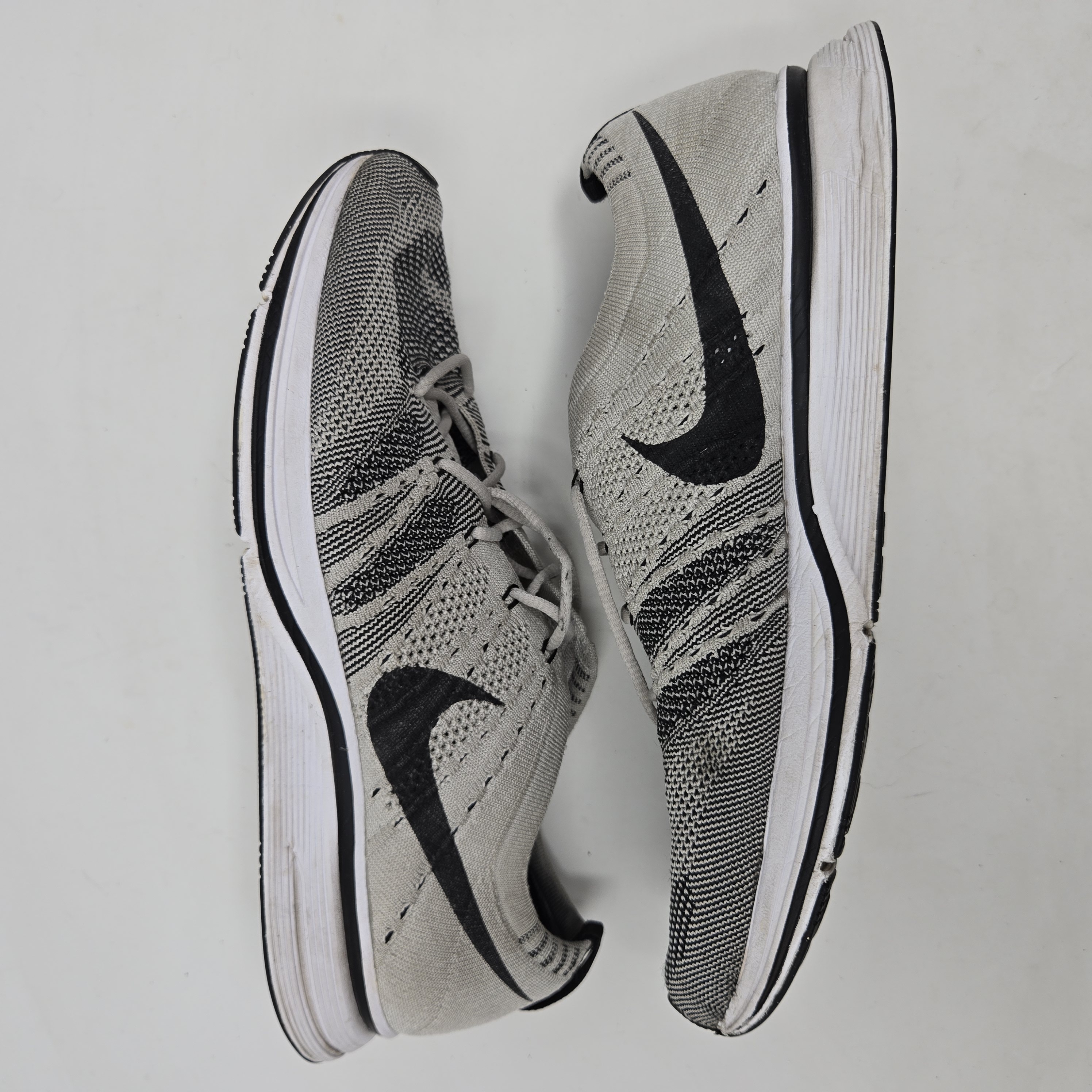 Nike Shoes | 2017 Men Nike Air Flyknit Trainer Pale Grey Black Men's 9.5 Ah8396-001 | Color: Black/Gray | Size: 9.5