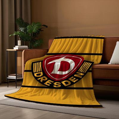 TEMU Sg Dresden Flannel Blanket - Cozy Throw With Iconic Logo, Lightweight 200-250g/m², Home, Office, Camping & Image
