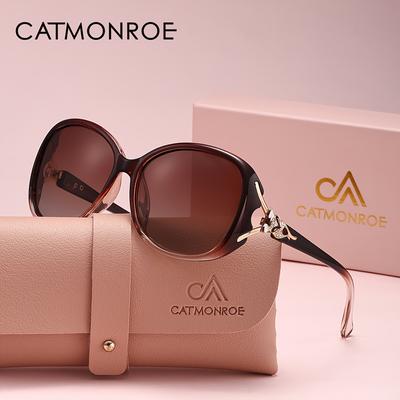 TEMU [sunglasses]catmonroe Women's Fashion Glasses - Elegant Oversized With Golden-tone Metal Hinges, Protection, Stylish & Driving Eyewear, Gift Box Included Image
