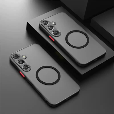 TEMU Luxury Magnetic Matte Case For S24 Plus S23 S23 Ultra S24 23 Camera Full Protective Cover