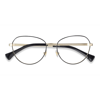 Unisex s round Black Metal Prescription eyeglasses - Eyebuydirect s Ralph RA6054