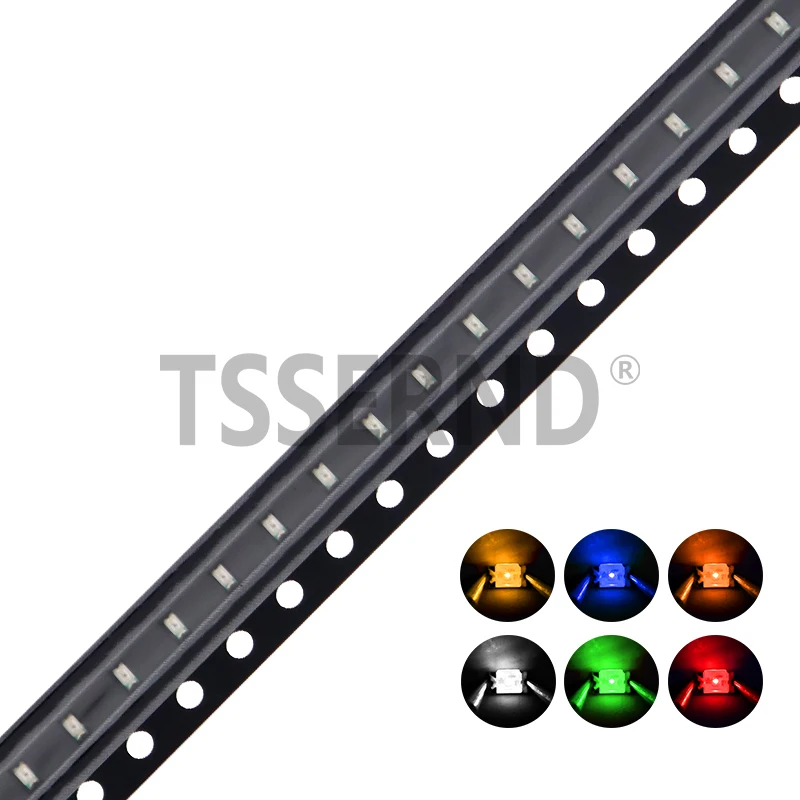 100 Stück 0603 SMD LED-Leuchtdiodenperle Blau Rot Gelb Grün Warmweiß Orange UV Rosa PLR SMD LEDs Image