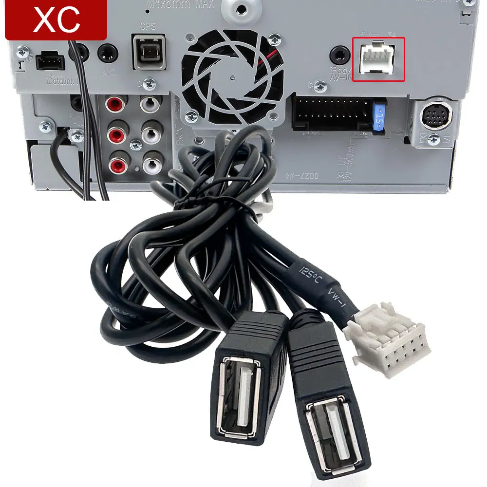 10-poliger Dual-USB-Kabel-Adapter für Autoradio KENWOOD DDX6903S DDX9903S DNX693S DNX893S KW-V820BT DNN992 DNN991HD Image