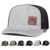 Unisex THE REAL BOSS Letter Leder Label Baseball Net Cap Frühling Sommer Outdoor Verstellbarer Freizeithut Hip Hop Hut Sonnenschutzhut