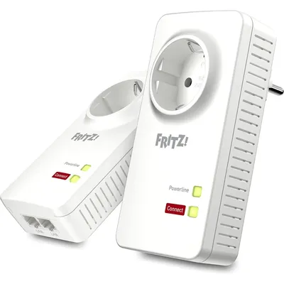 Fritz! Powerline 1220E Set (1.200 Mbit/s, 2x Gigabit LAN pro Adapter, ideal für NAS-Anwendungen und Image