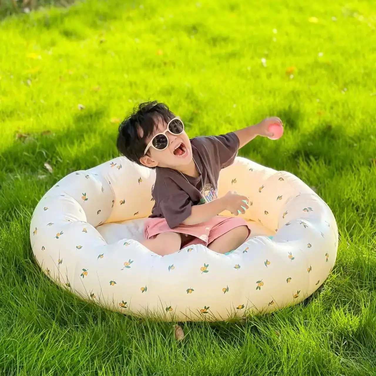 Multifunktionaler Klappbecken, Babybadewanne, Außenbecken für Kinder, tragbarer Baby-Ozean-Ballbecken-Zaun Image