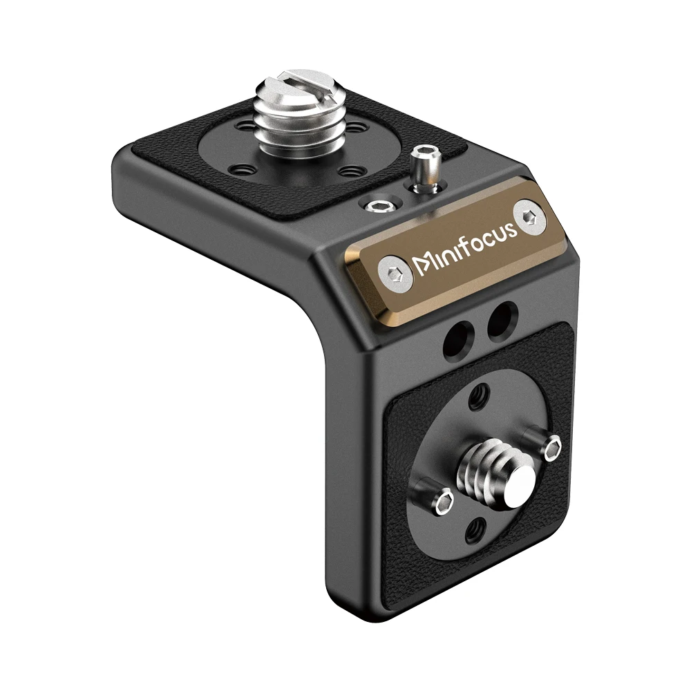 Mini-L-Halterung, 90-Grad-rechtwinklig, mit ARRI-Video-Rig-Adapter für drahtlosen Sender, V-Mount-Akku, Monitor Image