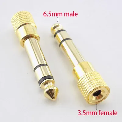 2 stücke 3,5mm Buchse Auf 6,5mm Stecker Jack Audio Stecker Stereo Kopfhörer Sender Mic Gitarre Image