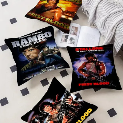 Film Rambo First Blood Kissenbezug Zoll Bauernhaus Dekor Home Dekokissenbezüge für Couchdekorationen Image