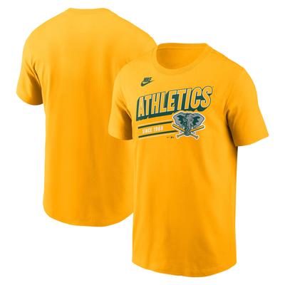 Athletics Nike Cooperstown Retro Baumwoll-T-Shirt – Herren Image