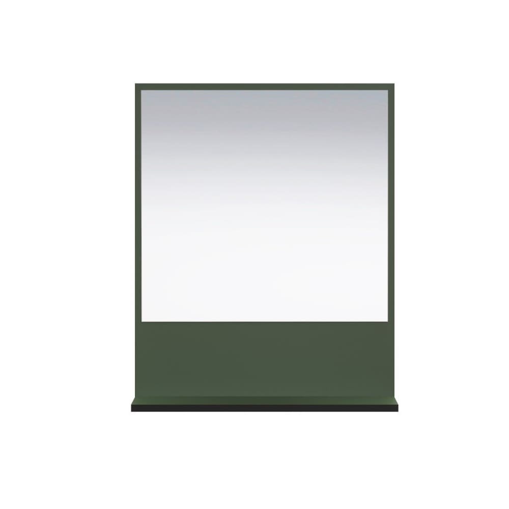 Miroir mural avec 1 tablette L60 cm - Vert et Noir