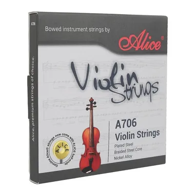 Alice A706 Violin Strings Set Braided Steel Core Nickel Alloy Winding Plated Steel For Violin Size