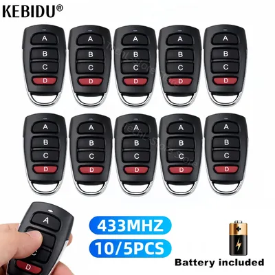 10PCS 5PCS Wireless RF 433mhz Remote Control Copy Code Garage Door Gate Duplicator 433 Mhz Key
