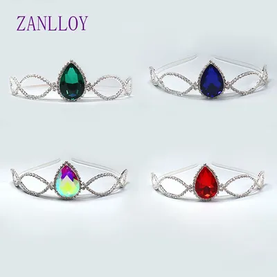 ZANLLOY Fashion Exquisite Colorful Crystal Crown Ladies Party Jewelry Princess Birthday Hair Band
