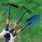 Pelle de jardinage, manche en plastique à cinq dents, houe de jardin, râteau, Kit d