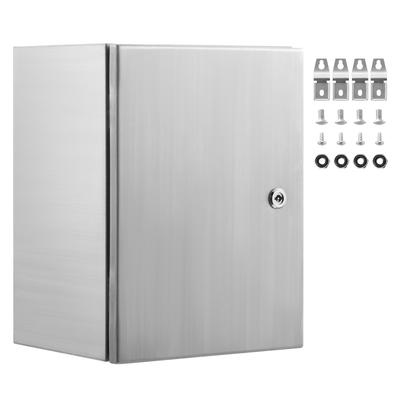 Steel Electrical Box, 304 Stainless Steel Electrical Enclosure Box, Wall-Mounted Outdoor Electronic Equipment Enclosure