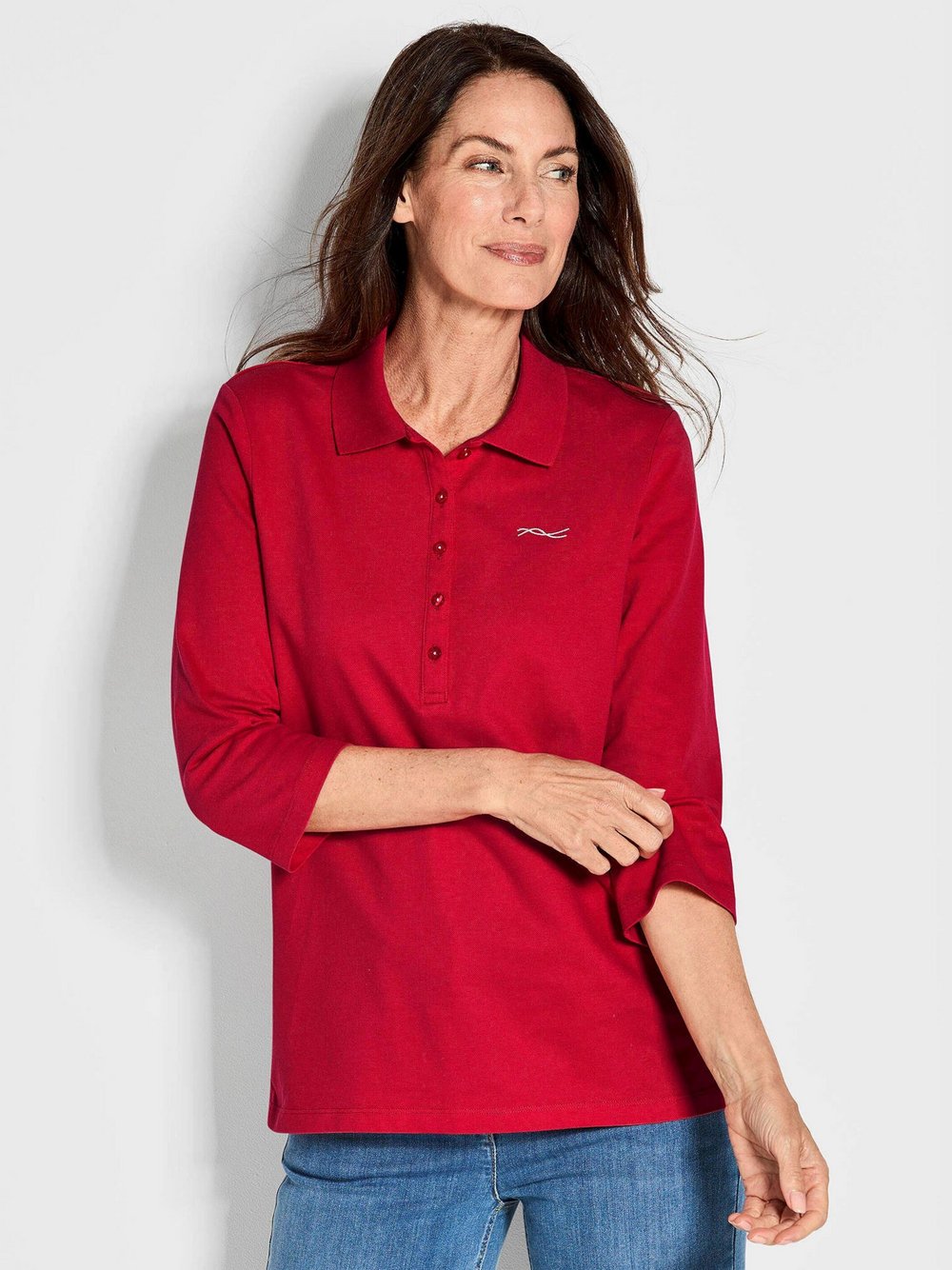 Goldner Poloshirts Damen rot, 52 Image