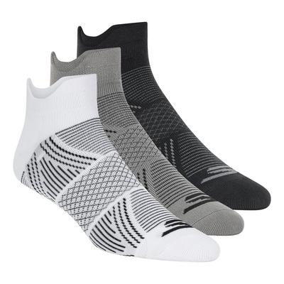 Skechers 3 Pack Men's Performance Low Cut Pattern Socks | Size Large | White/Black | EVA Foam
