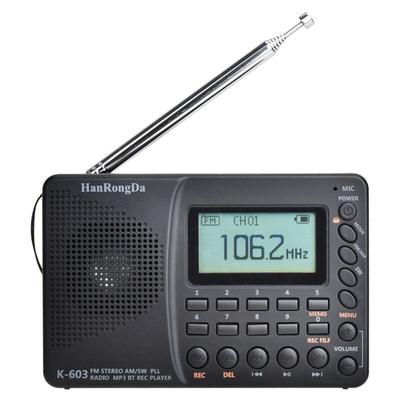 AM FM-Digitalradio, tragbare Kurzwellenradios, digitaler Tuner und wiederaufladbare Image