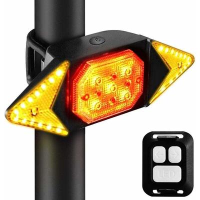 Fahrrad Blinker usb wiederaufladbares kabelloses Fahrrad-Blitzlicht Reitwarnlicht 6 Beleuchtungsmodi Image