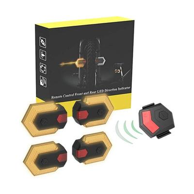 Ymyny - 1 Set Fahrrad-Blinker vorne und hinten mit kabelloser Fernbedienung (schwarz) Image