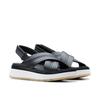 Sandale CLARKS "Tuscan Cross", Damen, Gr. 37, schwarz (schwarz leather), Leder, sportlich, Schuhe, Sandalette, Flats, Sommerschuh mit Plateausohle